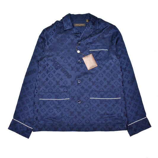 Louis Vuitton x Supreme - Navy Monogram Pajama Shirt