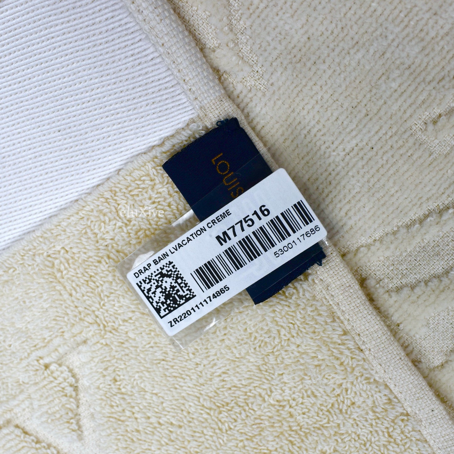 Louis Vuitton - Cream Beige LV Monogram Woven Beach Towel