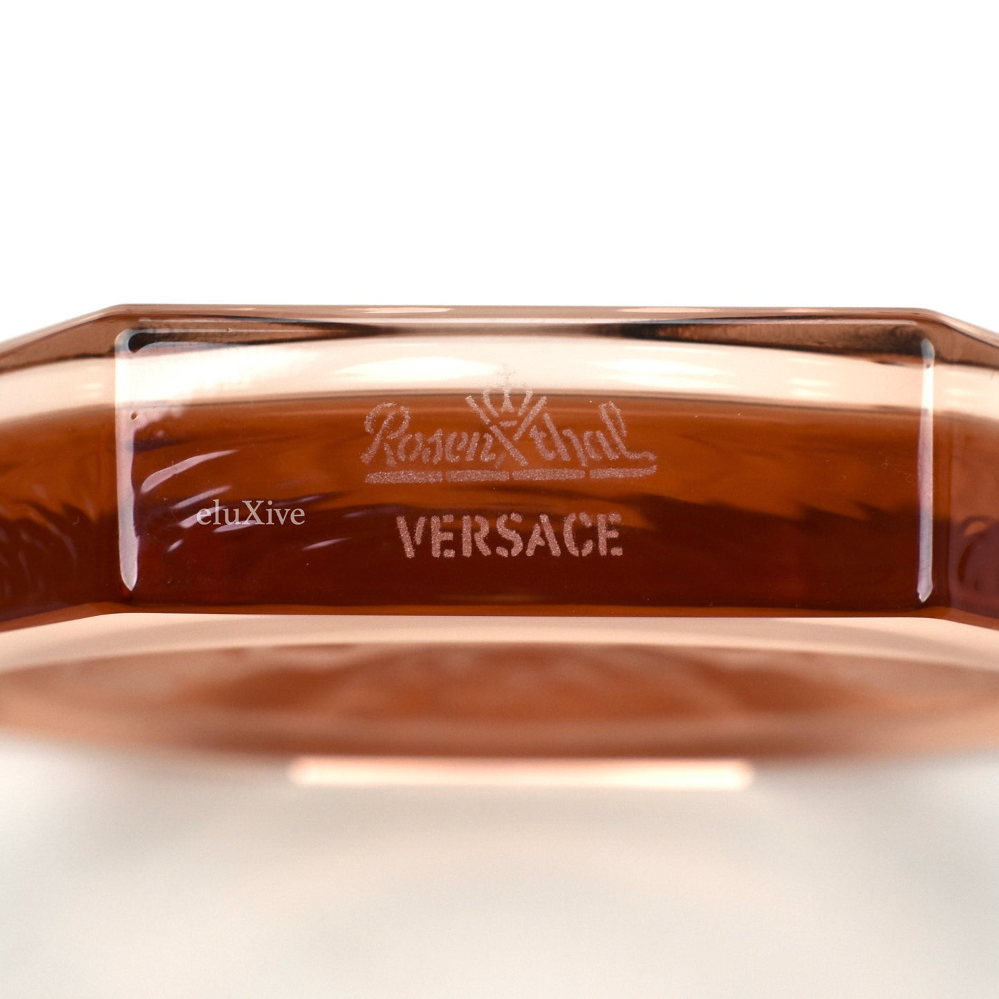Versace - Peach Crystal Medusa Coaster / Ashtray