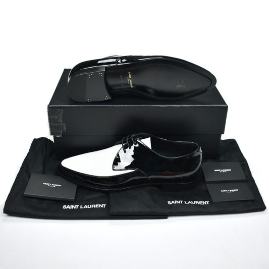 Saint Laurent - Black/White Marceau Patent Leather Spectator Shoes