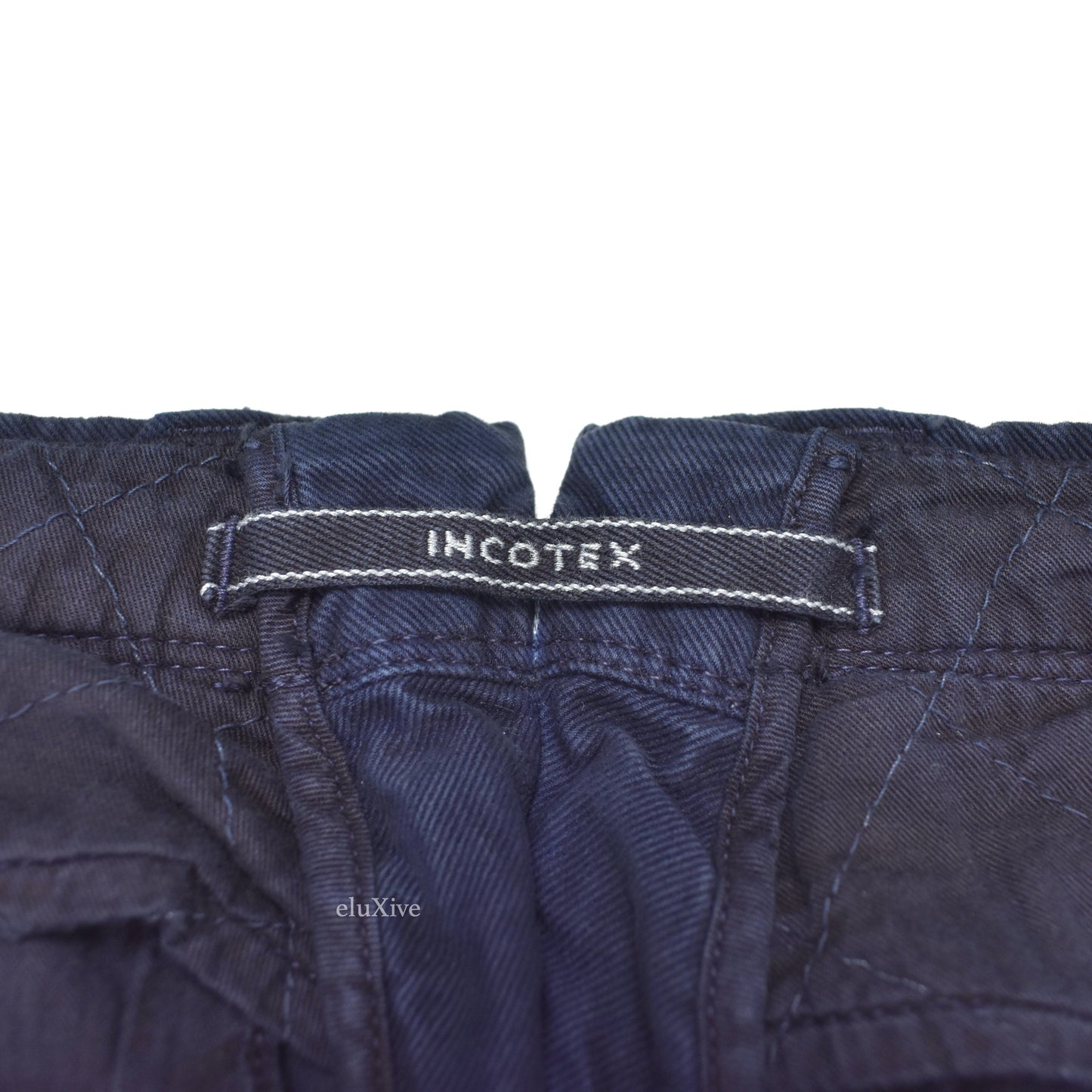 Incotex - Navy Blue Washed Twill Pants