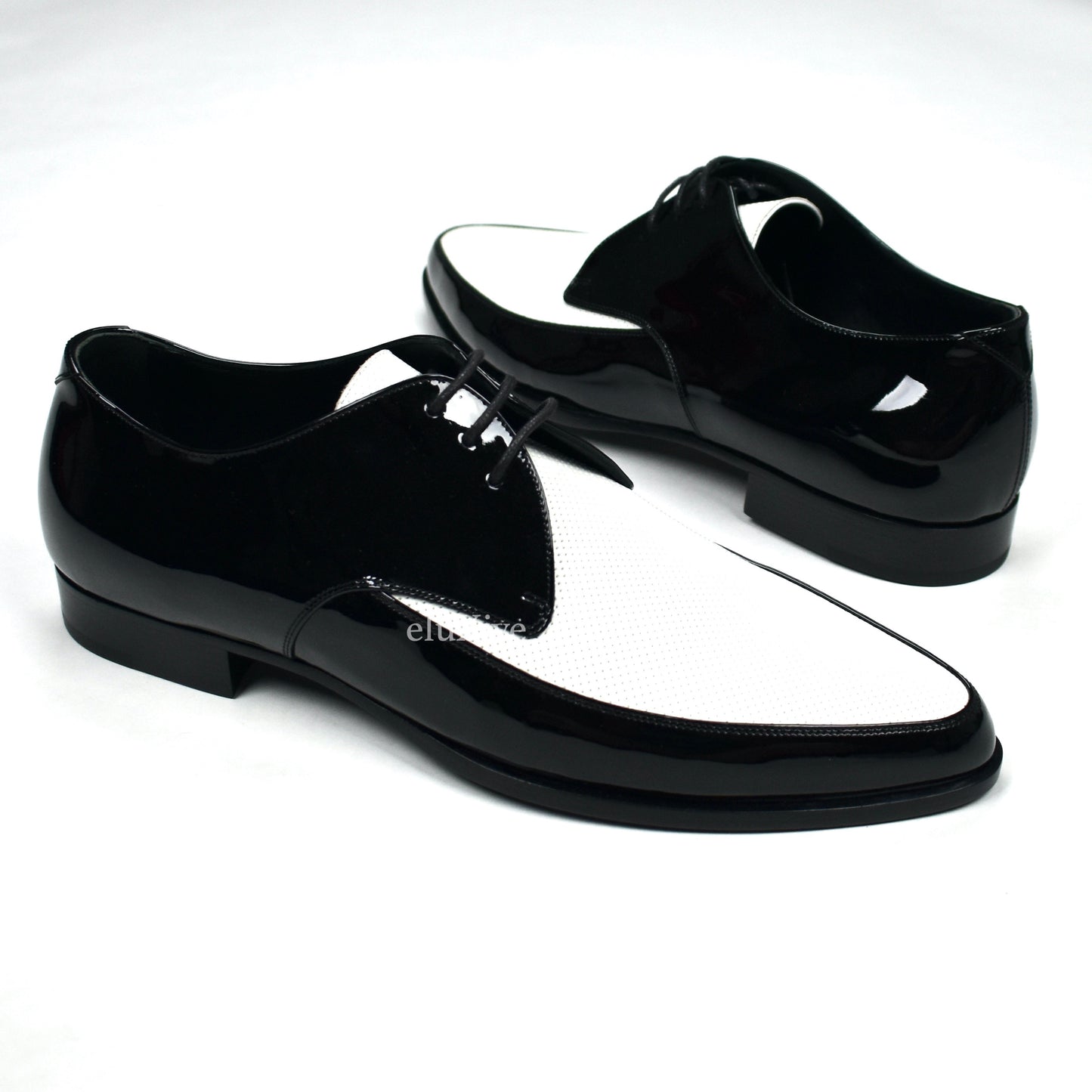 Saint Laurent - Black/White Marceau Patent Leather Spectator Shoes