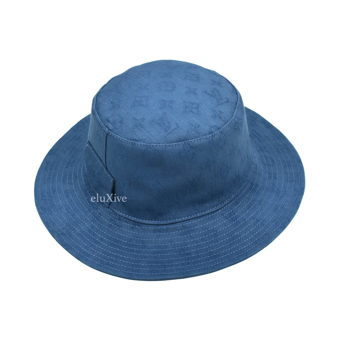Louis Vuitton - Blue Monogram Denim Wide Brim Bucket Hat