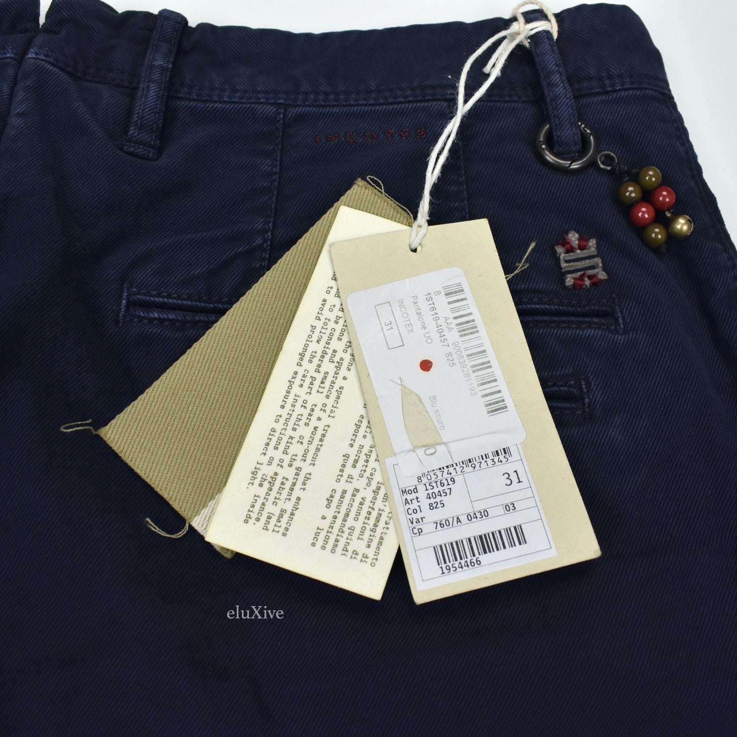 Incotex - Navy Blue Washed Twill Pants