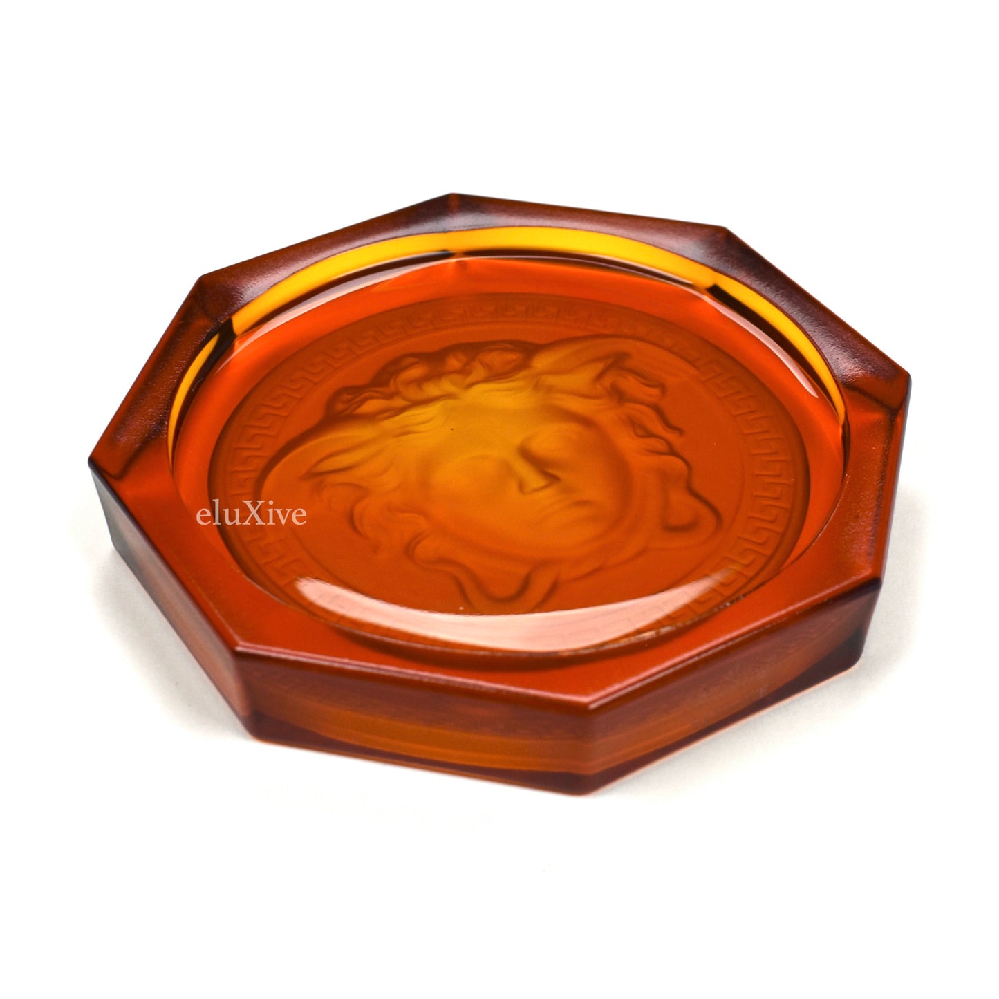 Versace - Amber Crystal Medusa Coaster / Ashtray