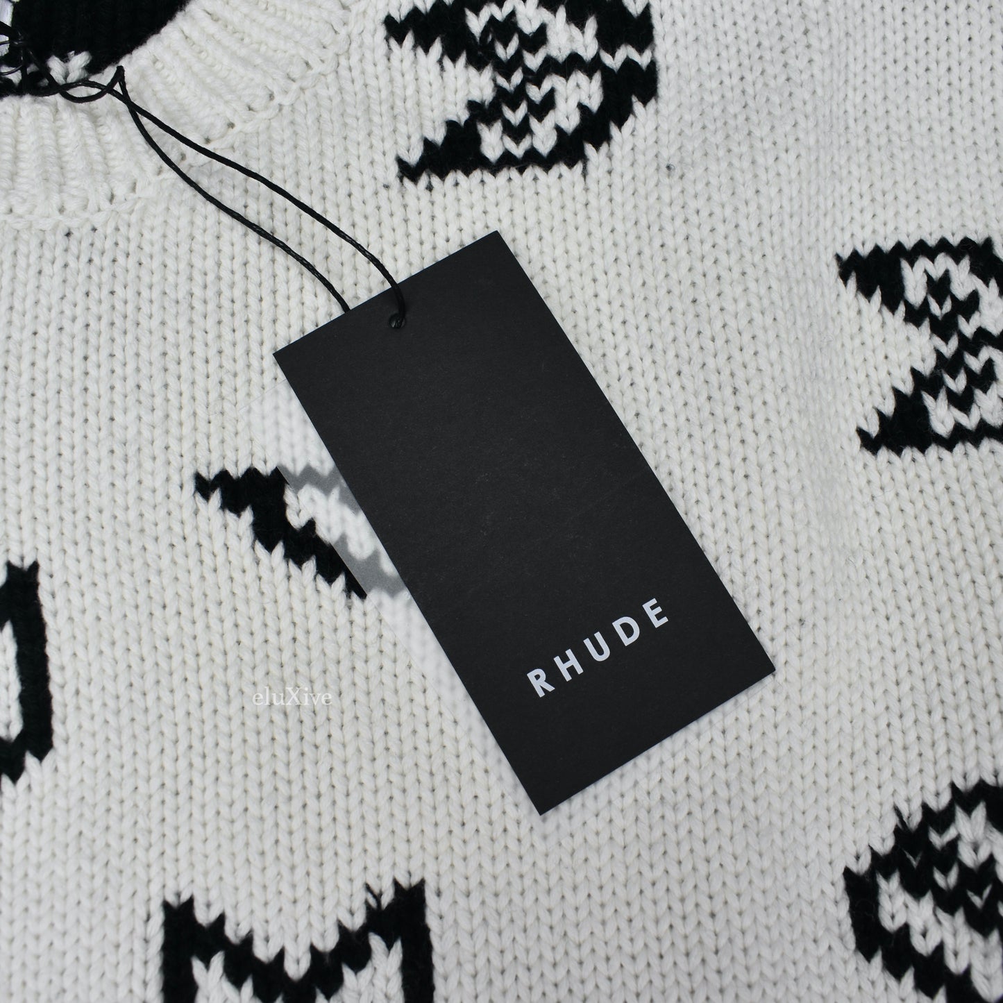 Rhude - Cream Double Knit Cotton / Cashmere Bandana Sweater
