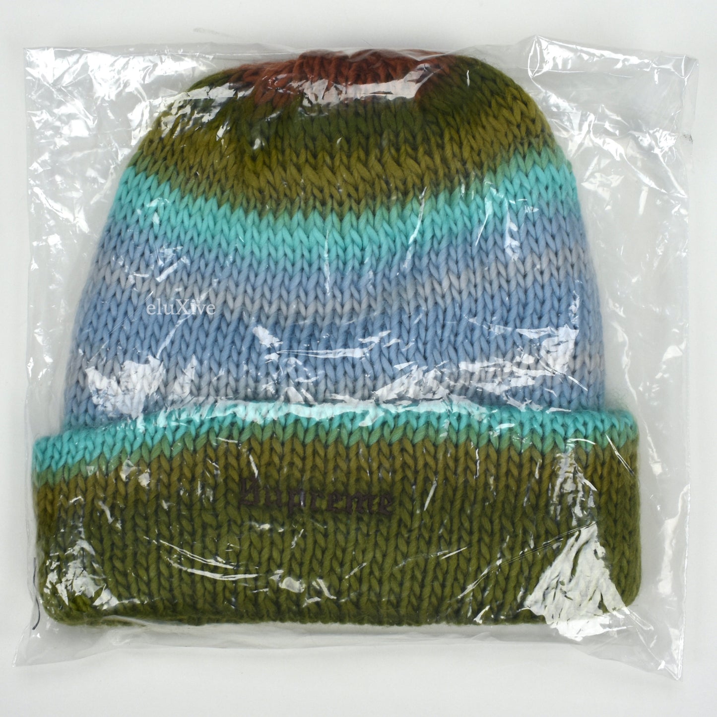 Supreme - Ombre Stripe Soft Knit Beanie (Olive)