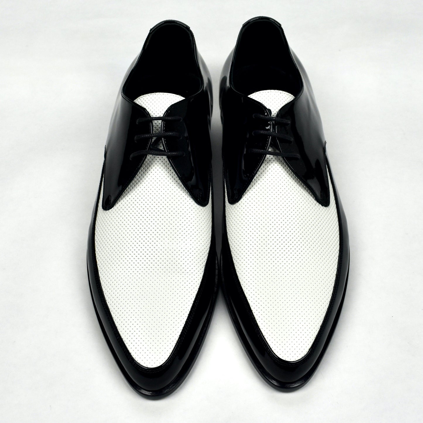 Saint Laurent - Black/White Marceau Patent Leather Spectator Shoes