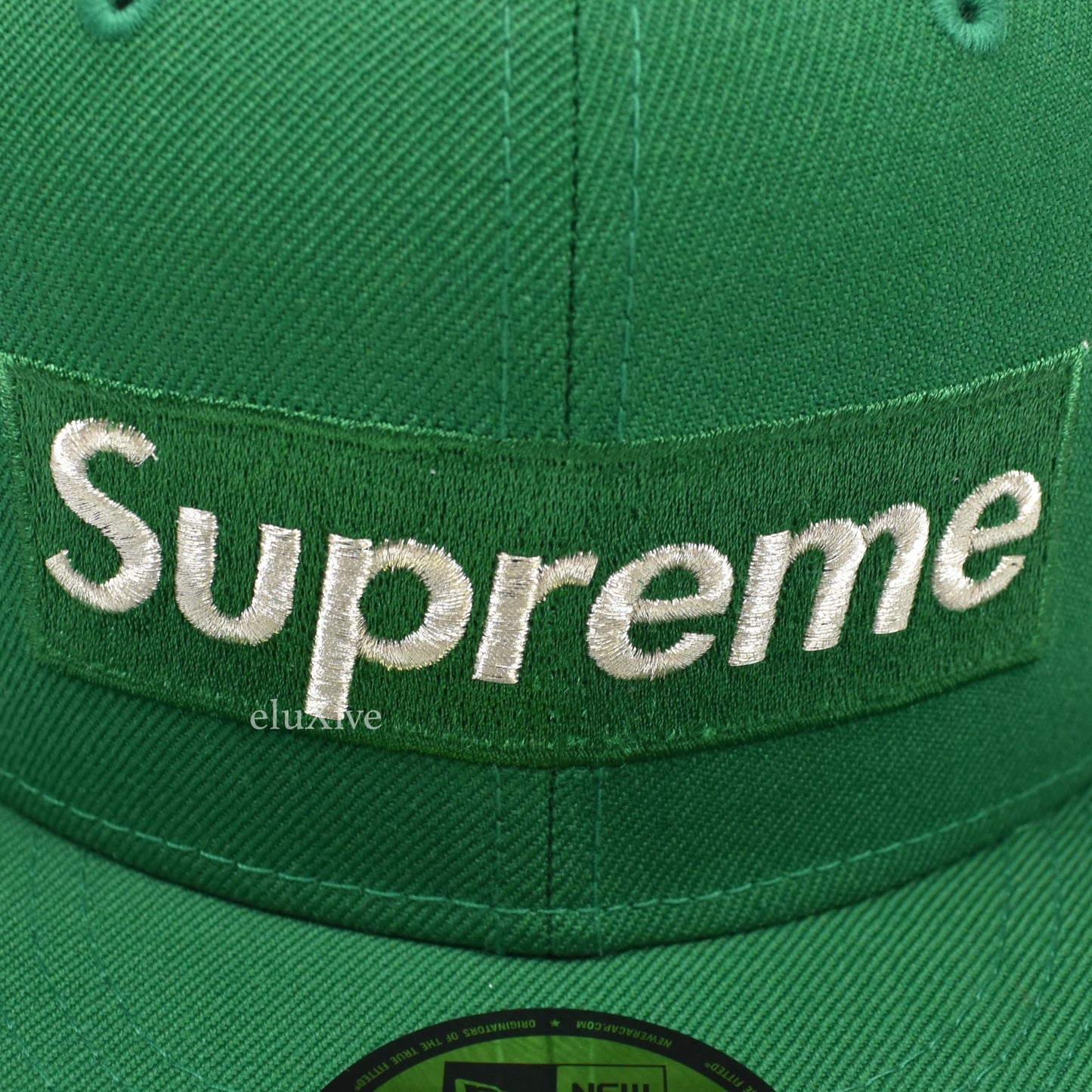 Supreme x New Era - Metallic Box Logo Hat (Green)