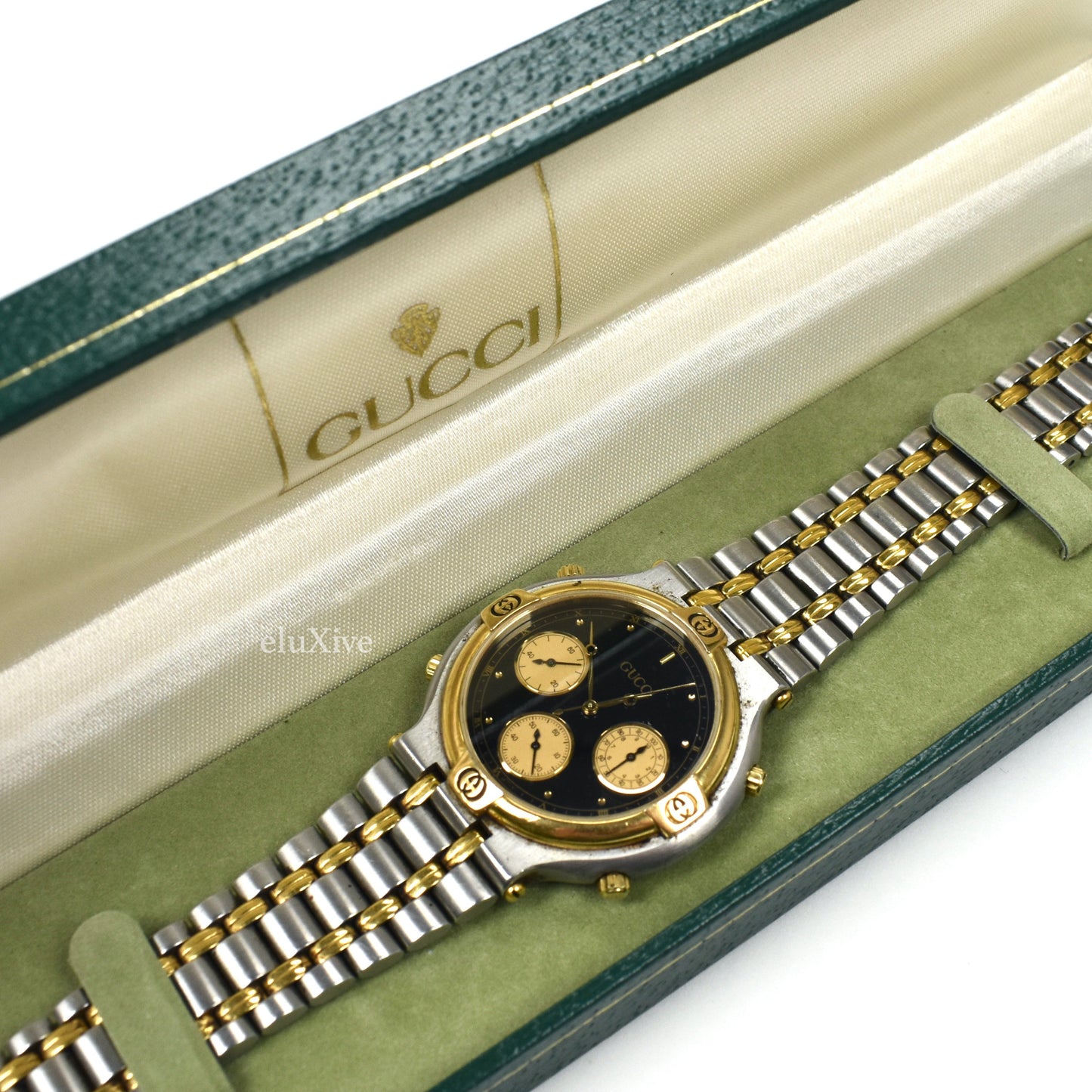 Gucci - 9400M Steel/Gold Chronograph Watch