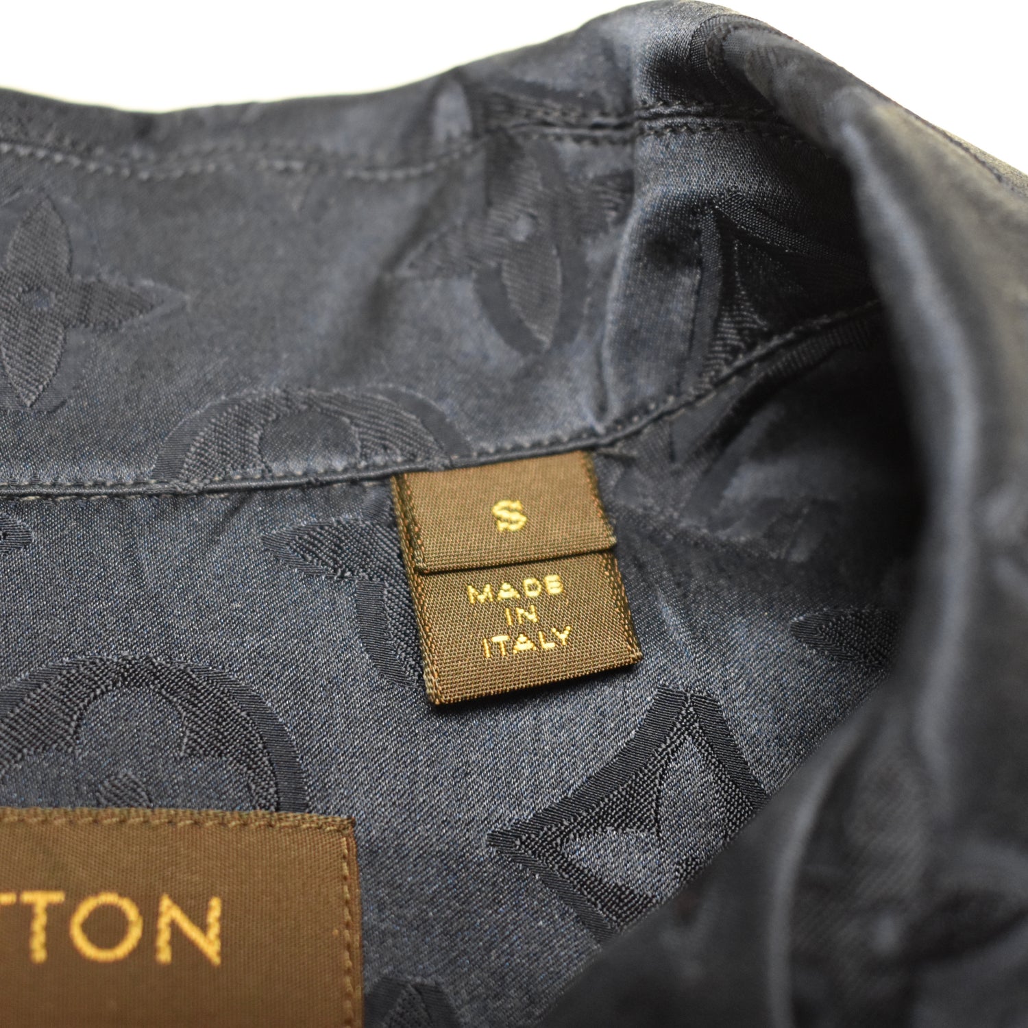 Louis Vuitton x Supreme Jacquard Silk Pajama Shirt | Size S, Apparel in White/Blue