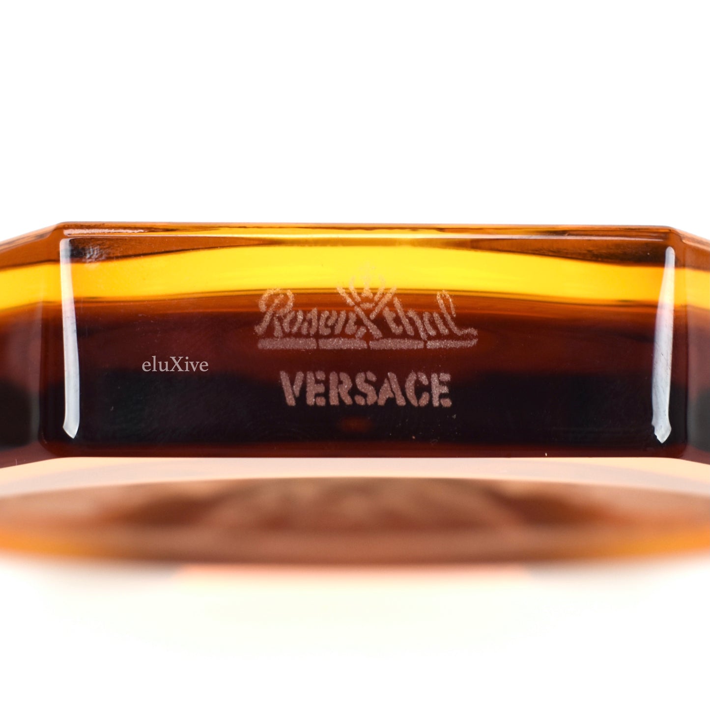 Versace - Amber Crystal Medusa Coaster / Ashtray