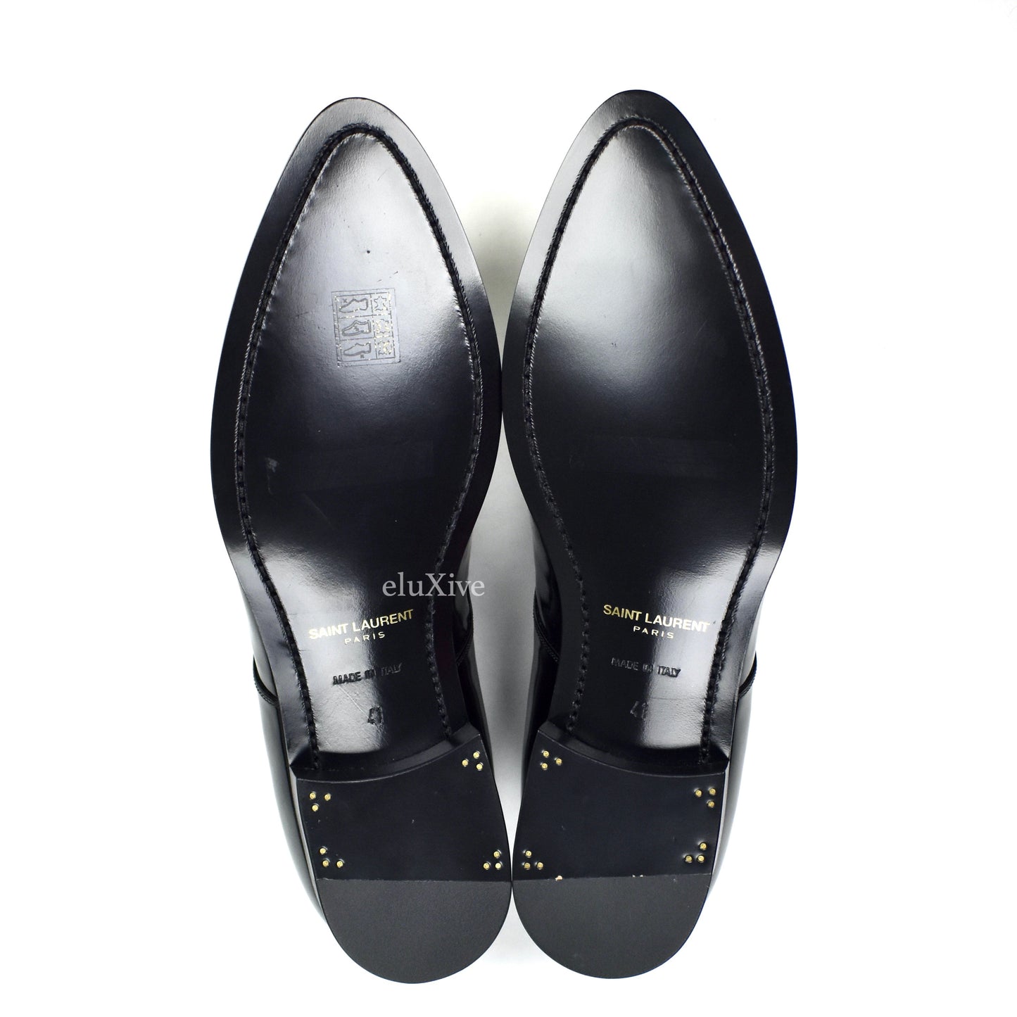 Saint Laurent - Black/White Marceau Patent Leather Spectator Shoes