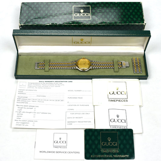 Gucci - 9000M Gold / Steel Champagne Dial Watch