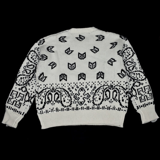 Rhude - Cream Double Knit Cotton / Cashmere Bandana Sweater