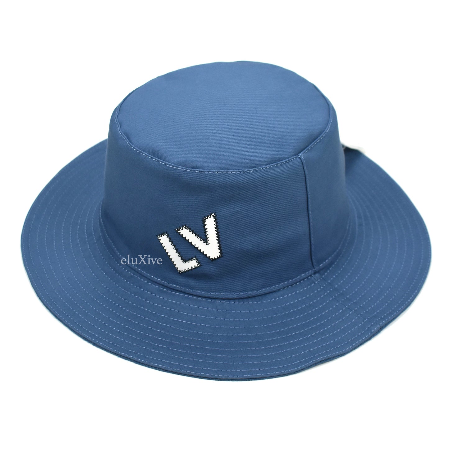 Louis Vuitton - Blue Monogram Denim Wide Brim Bucket Hat
