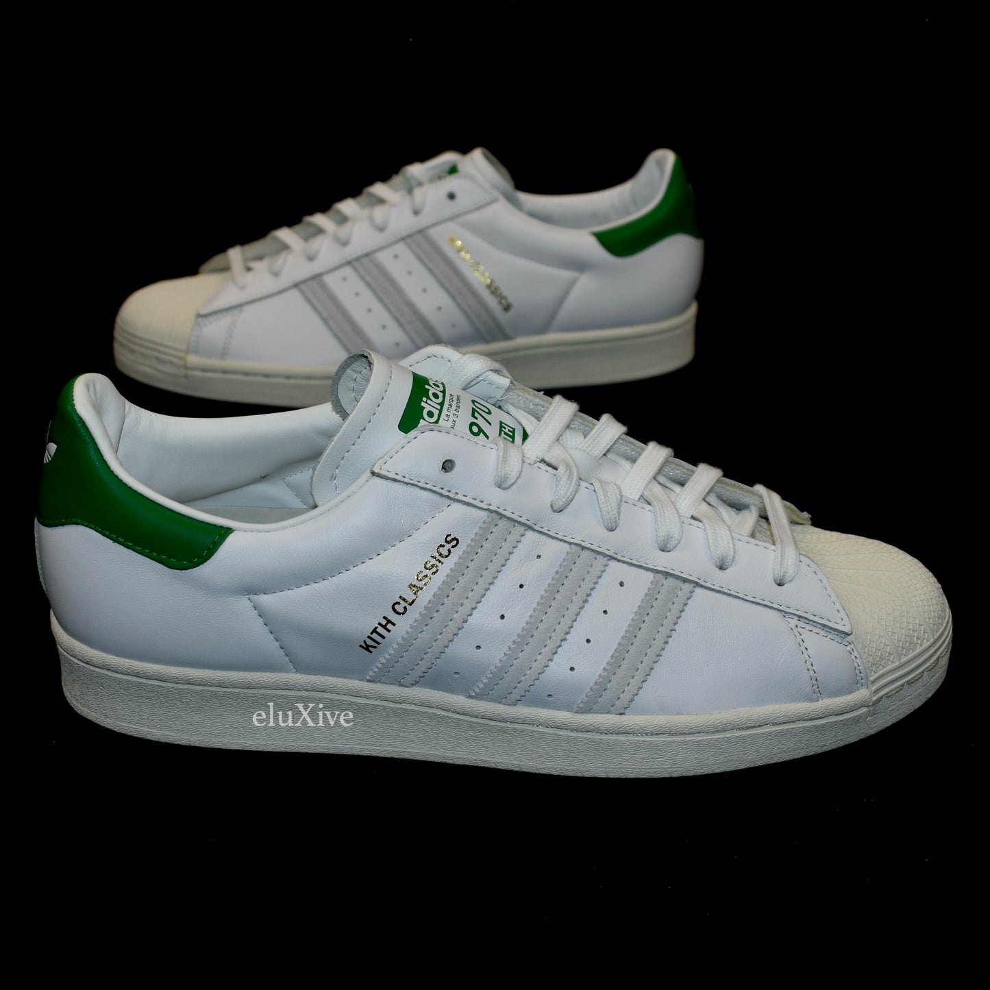 Kith x Adidas - Superstar Leather Sneakers (White/Green)