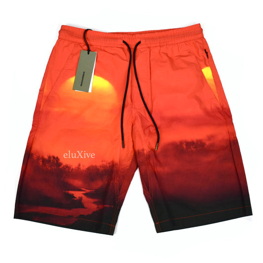 Maharishi - Apocalypse Now Sunset Print Track Shorts
