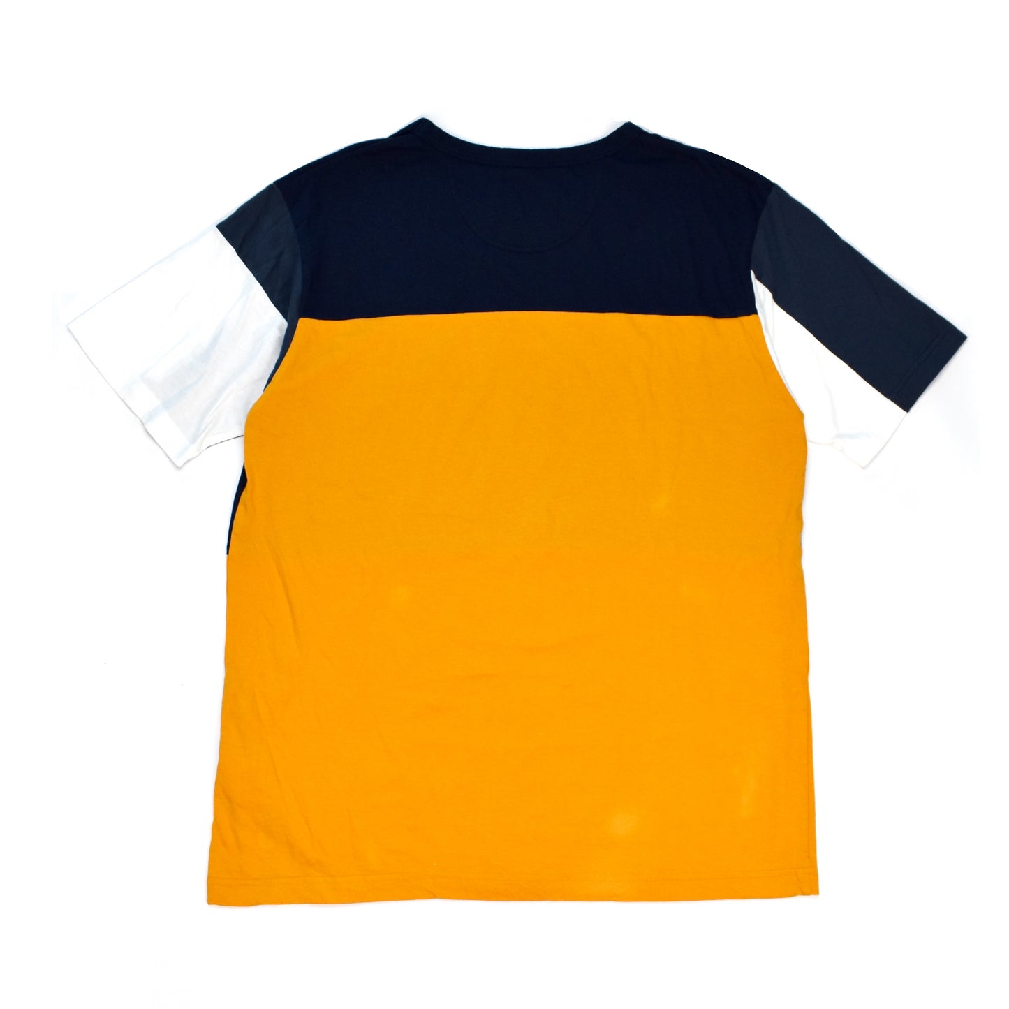 White Mountaineering - Navy & Orange Color Block T-Shirt