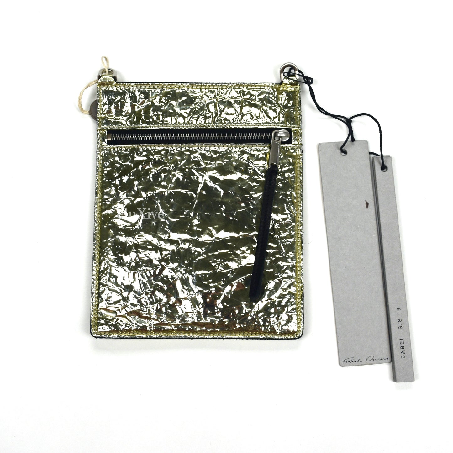Rick Owens - Metallic Gold Leather Crossbody Bag