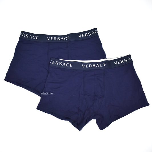 Versace - Navy Logo Boxer Briefs (2-Pack)