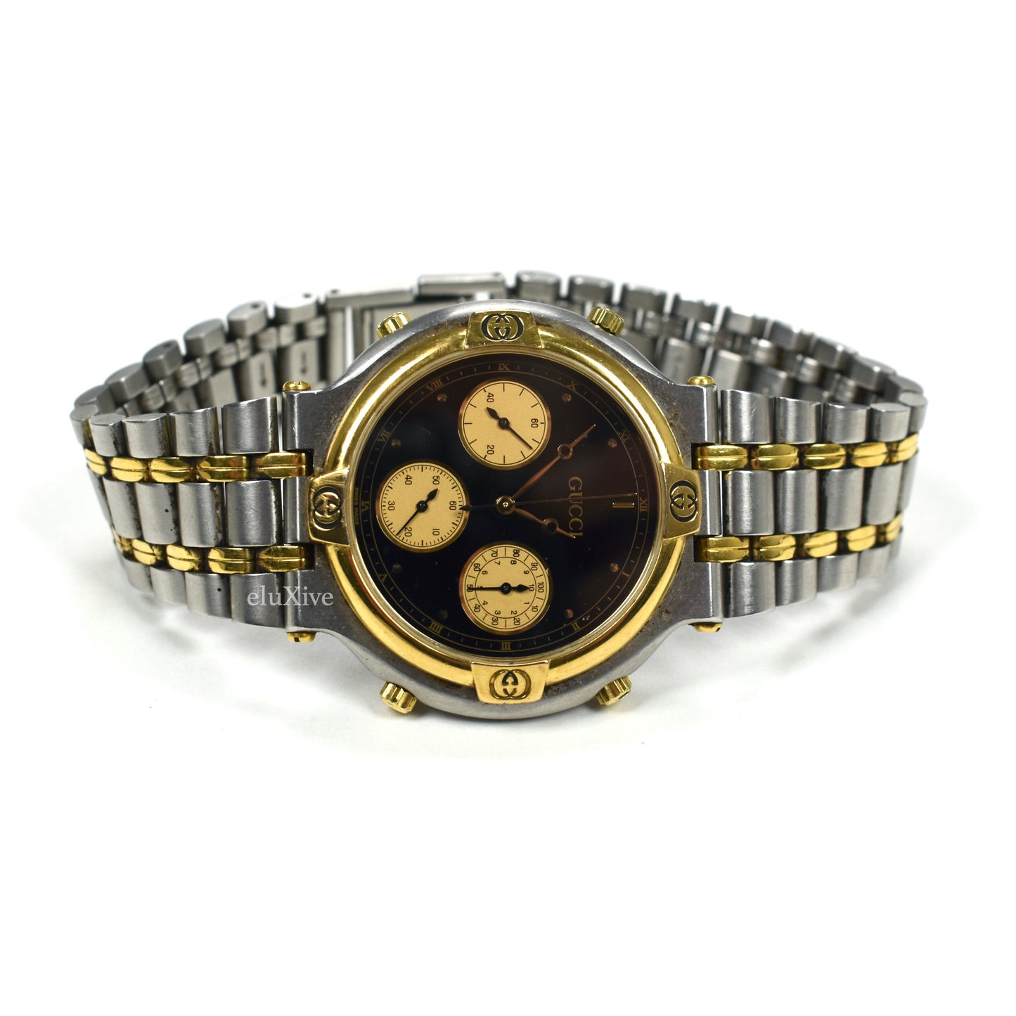 Gucci - 9400M Steel/Gold Chronograph Watch