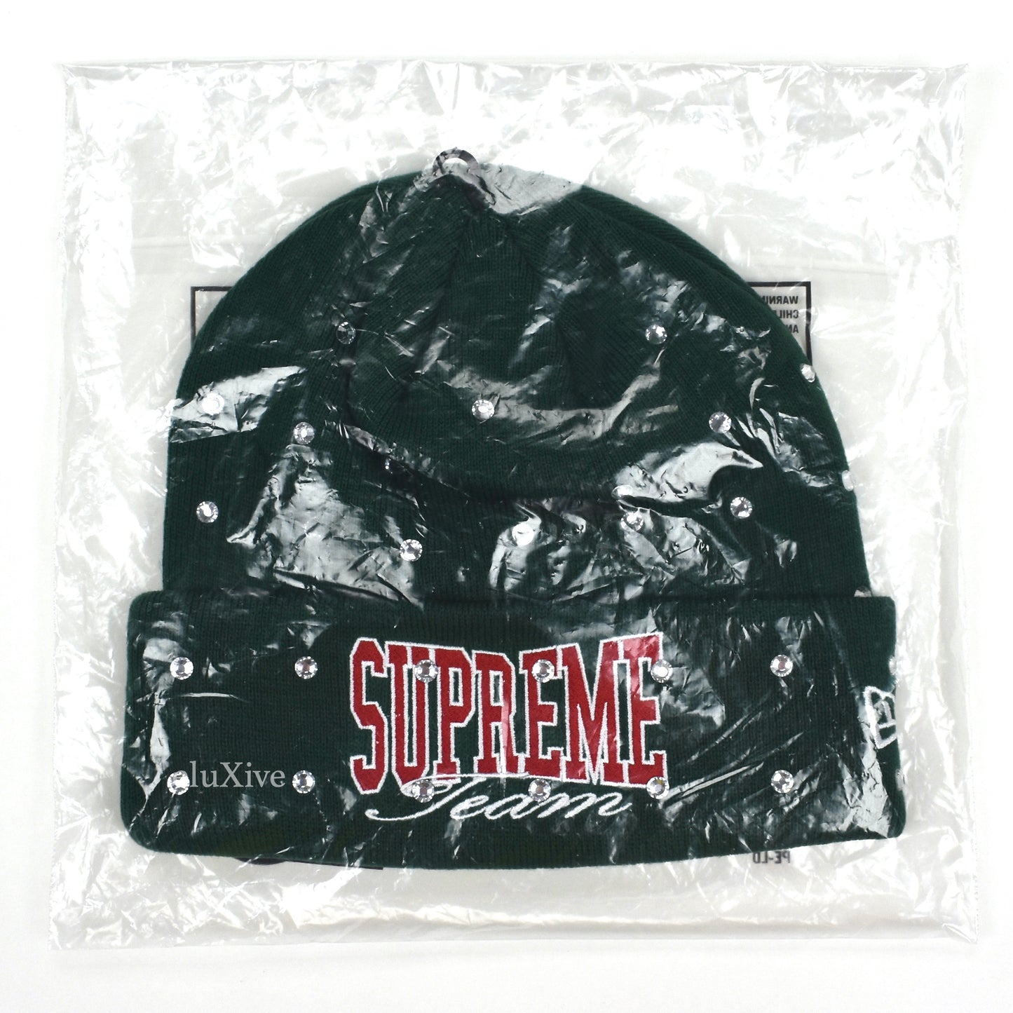 Supreme x New Era - Dark Green Rhinestone Beanie