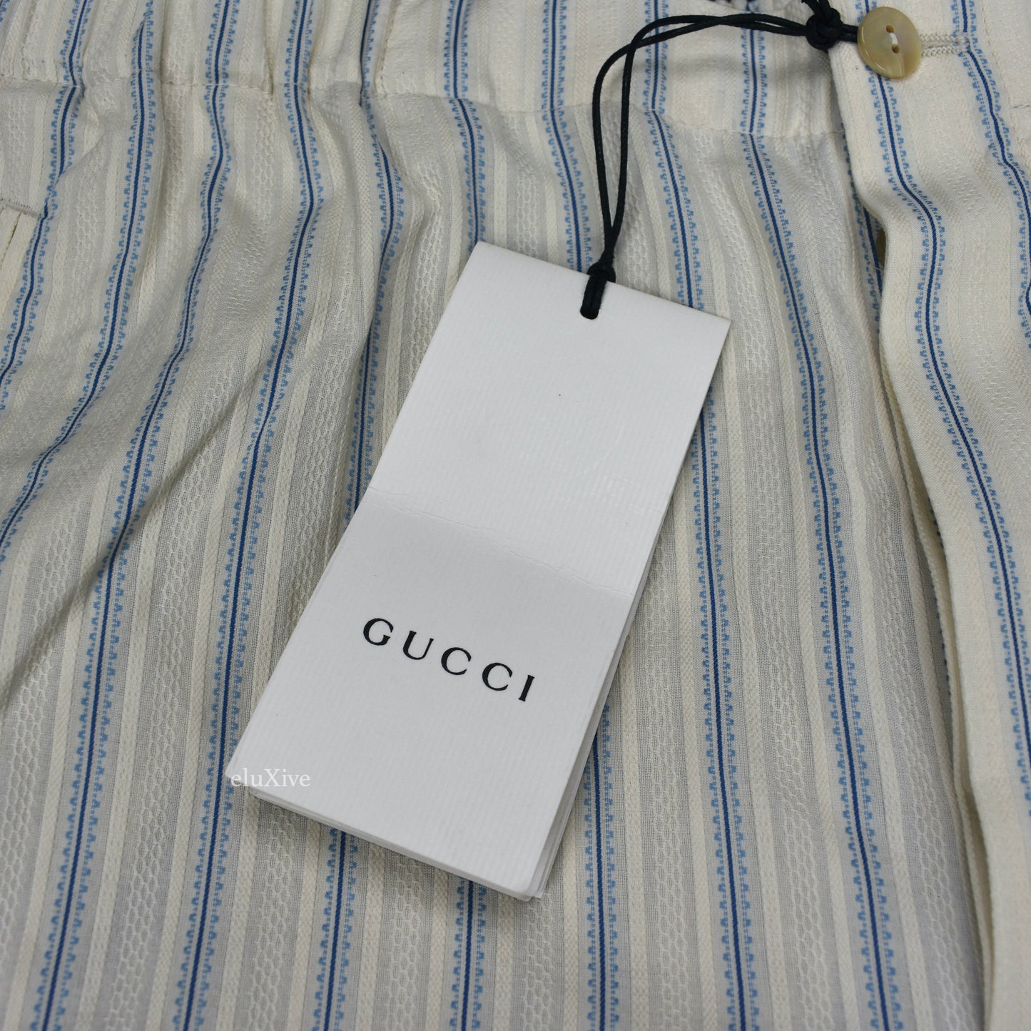 Gucci - Kitten Embroidered Striped Lounge Pants