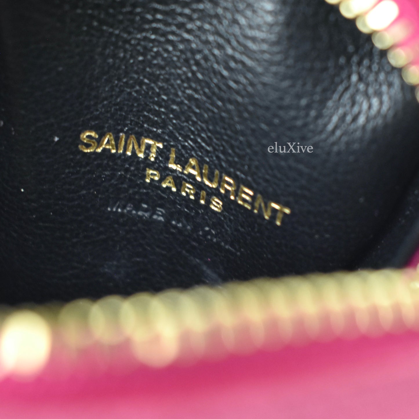 Saint Laurent - Pink YSL Logo Jamie Zip Pouch