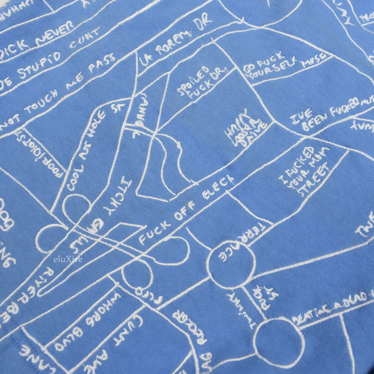 Supreme - Gonz Embroidered Map Sweatshorts (Light Blue)