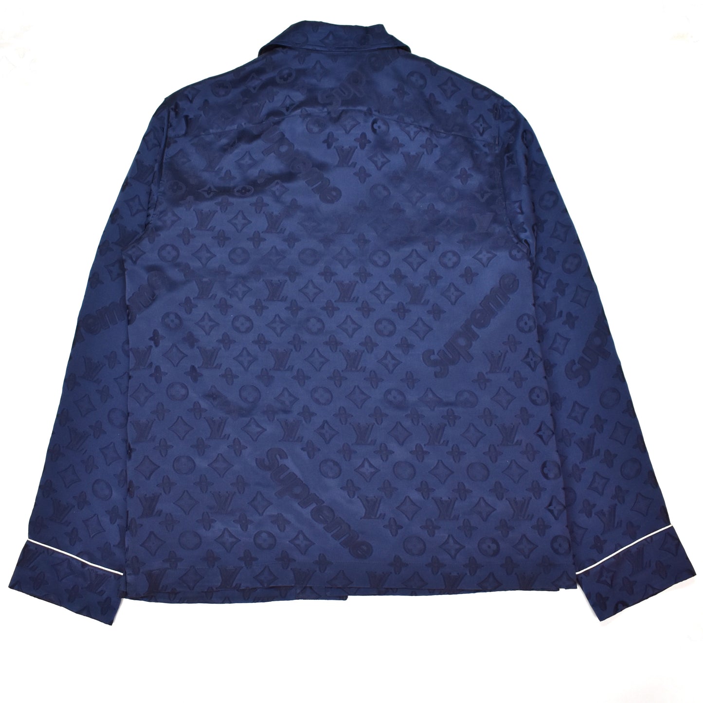 Louis Vuitton x Supreme Jacquard Silk Pajama Shirt | Size S, Apparel