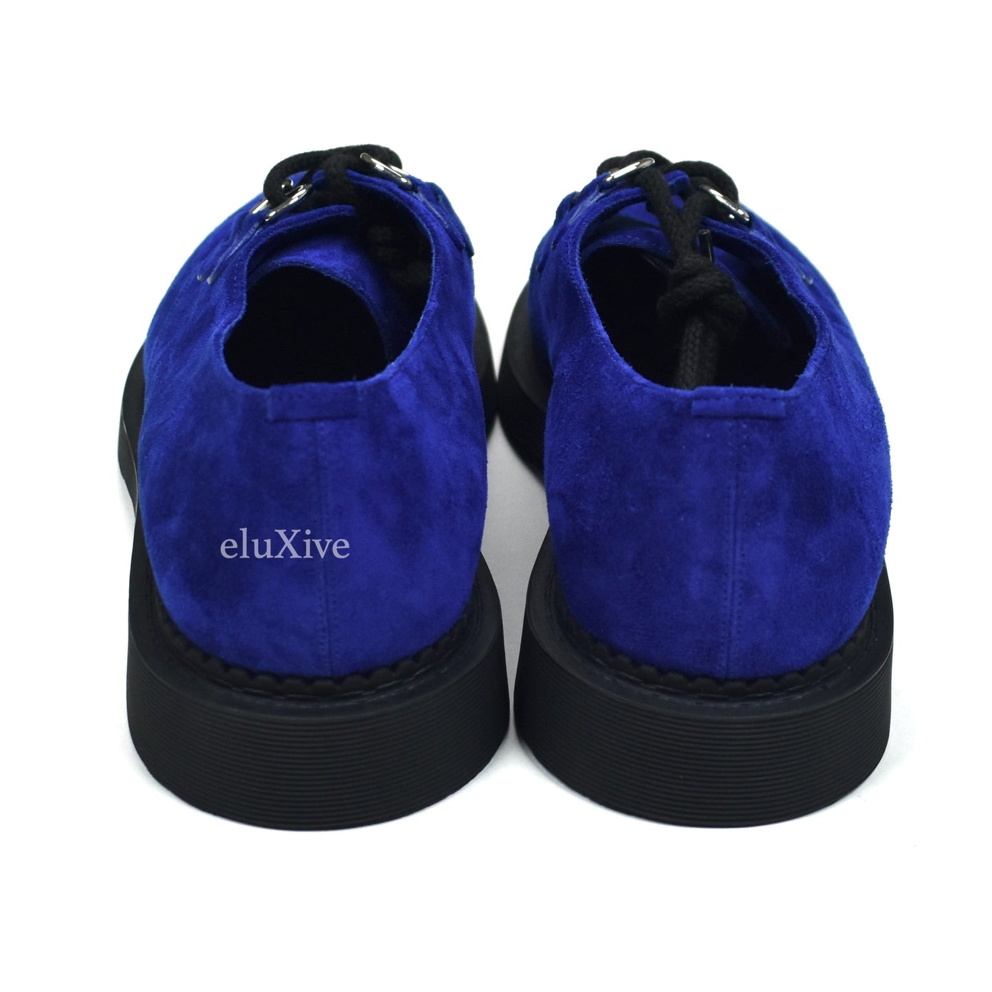 Saint Laurent - Blue Suede Teddy 10 Derby Shoes