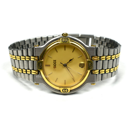 Gucci - 9000M Gold / Steel Champagne Dial Watch