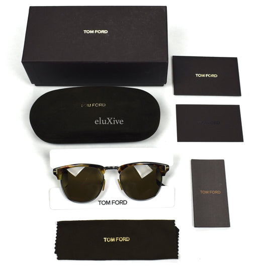 Tom Ford - Tortoise 'Henry' Clubmaster Sunglasses