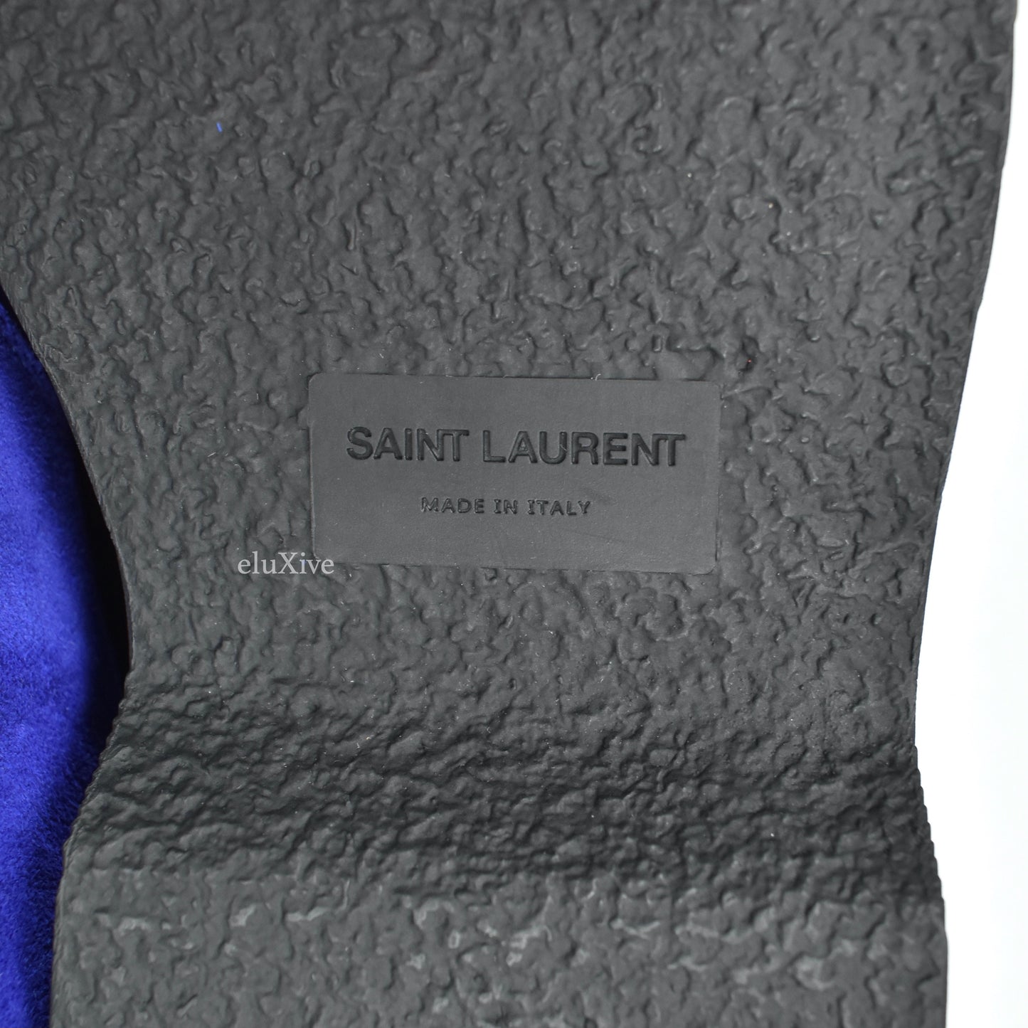 Saint Laurent - Blue Suede Teddy 10 Derby Shoes