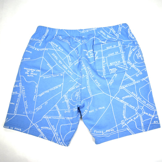 Supreme - Gonz Embroidered Map Sweatshorts (Light Blue)