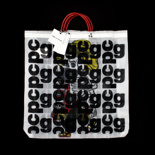 Comme des Garcons - Skeleton CDG Logo Overprint Mesh Bag