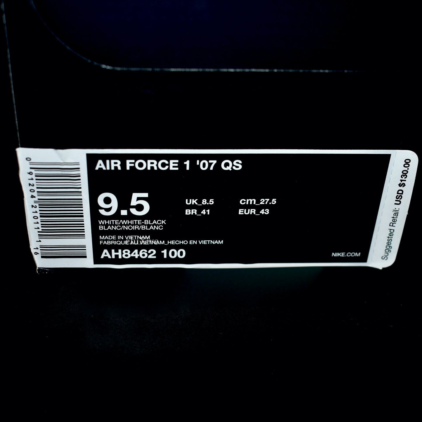 Nike - Air Force 1 '07 QS Allover Logo Print (White)