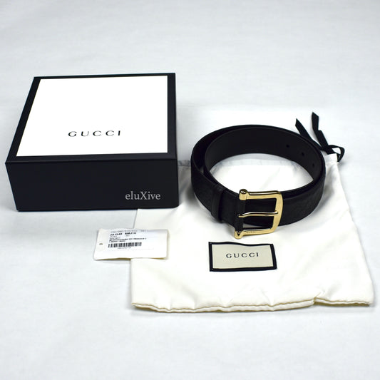 Gucci - Dark Brown Leather GG Monogram Belt