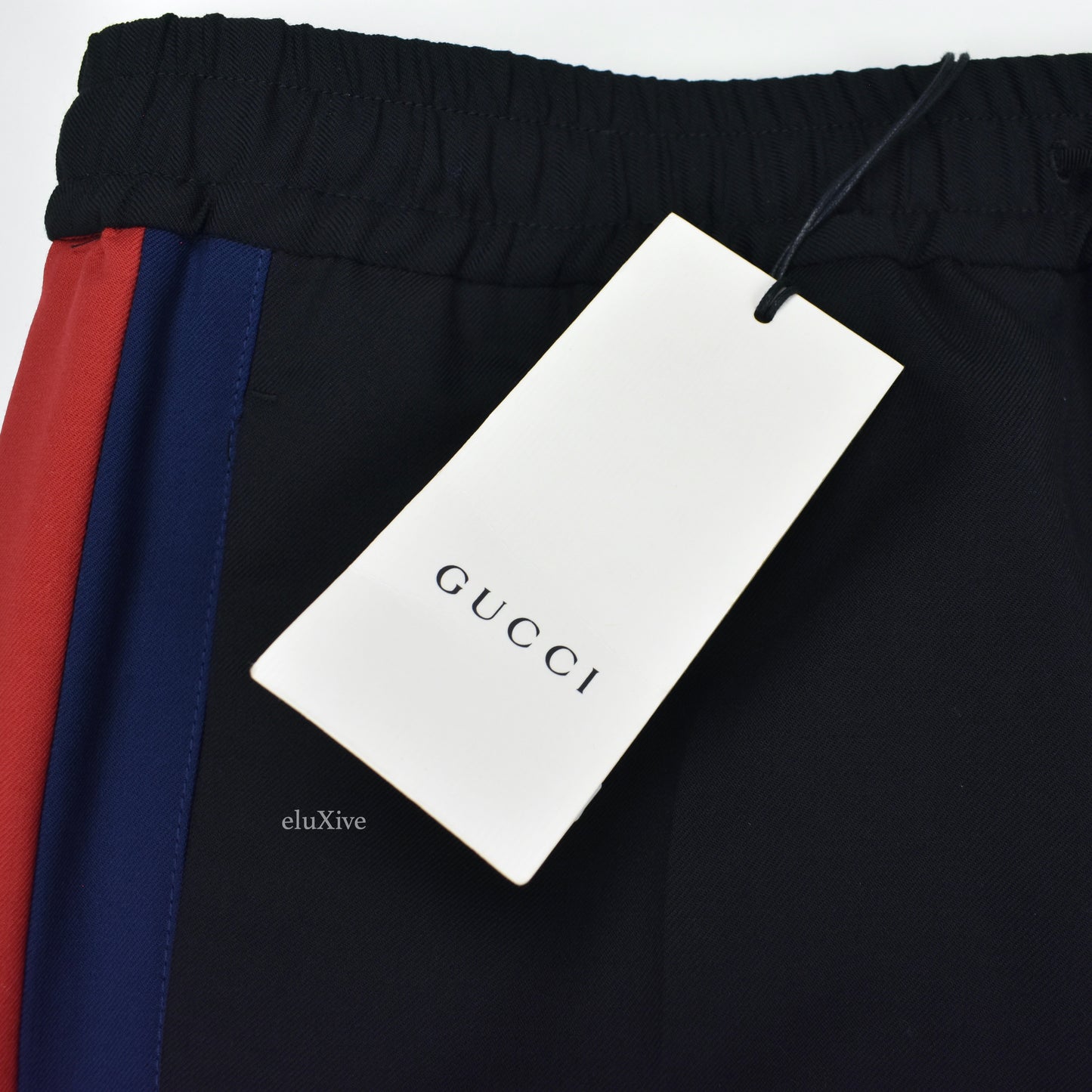 Gucci - Black Web Stripe Wool Lounge Pants
