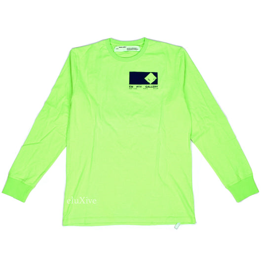 Off-White - Empty Gallery Logo L/S Staff T-Shirt (Green)