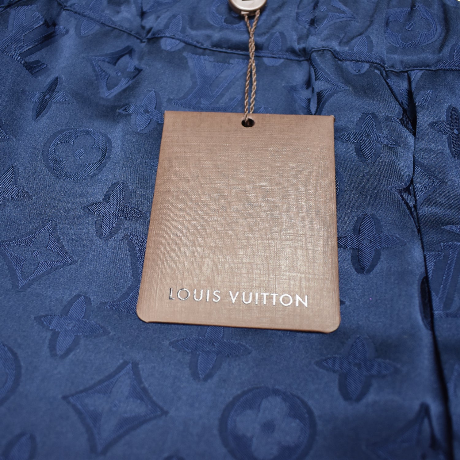 Louis Vuitton Nautical Print Wide-Leg Pajama Pants , Blue, 34
