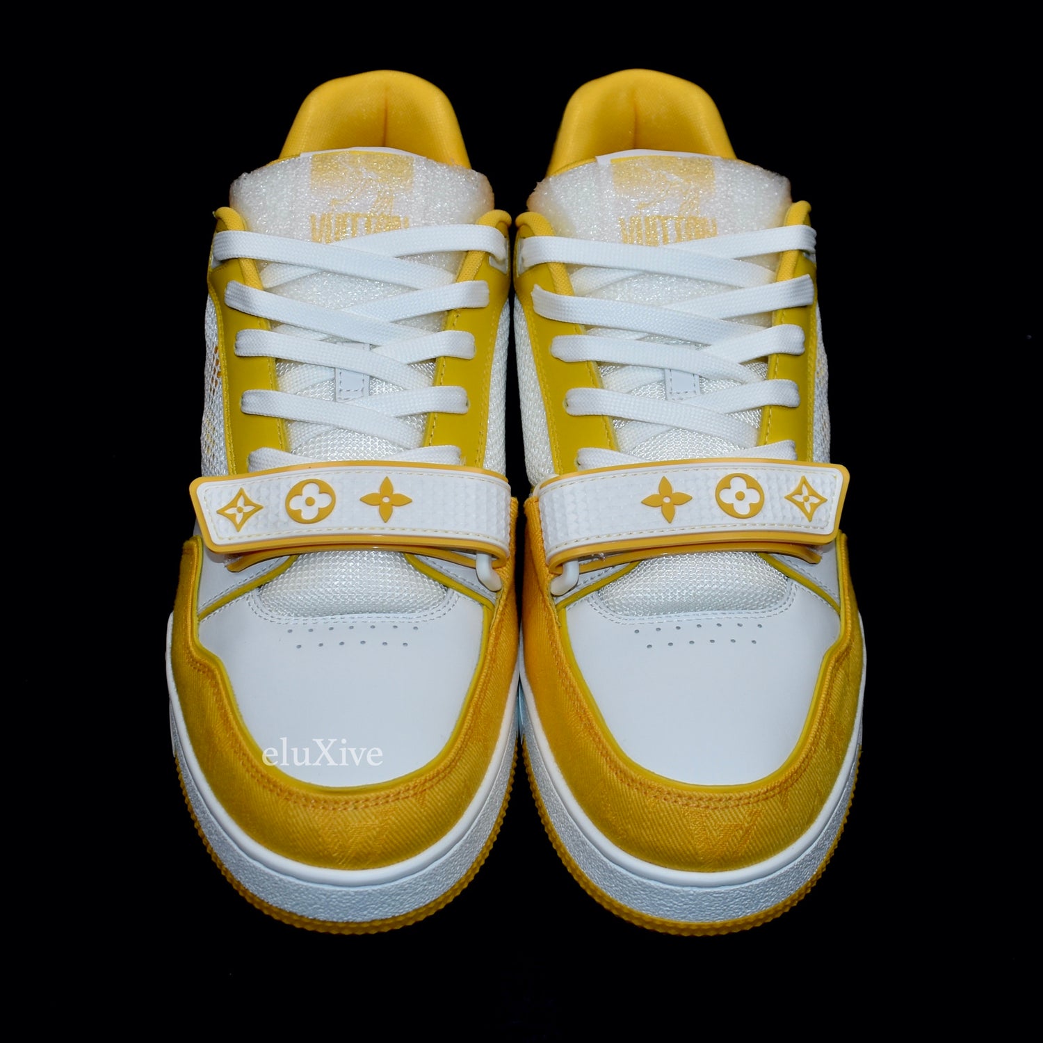 Louis Vuitton Trainer Sneaker Monogram White Yellow -   Worldwide Shipping