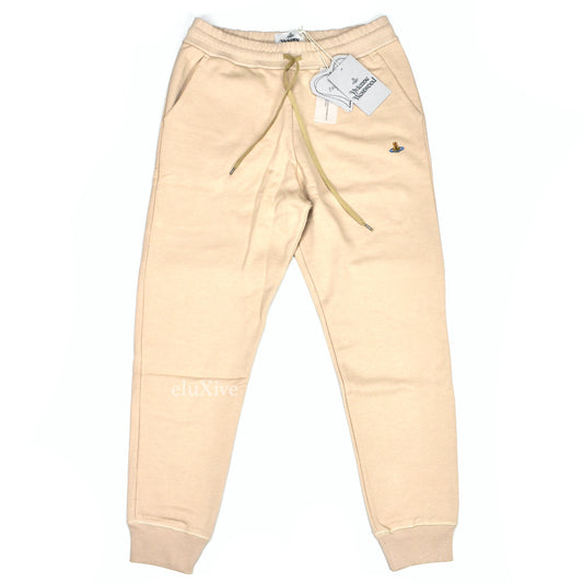 Vivienne Westwood - Beige Orb Logo Jogger Pants / Sweatpants