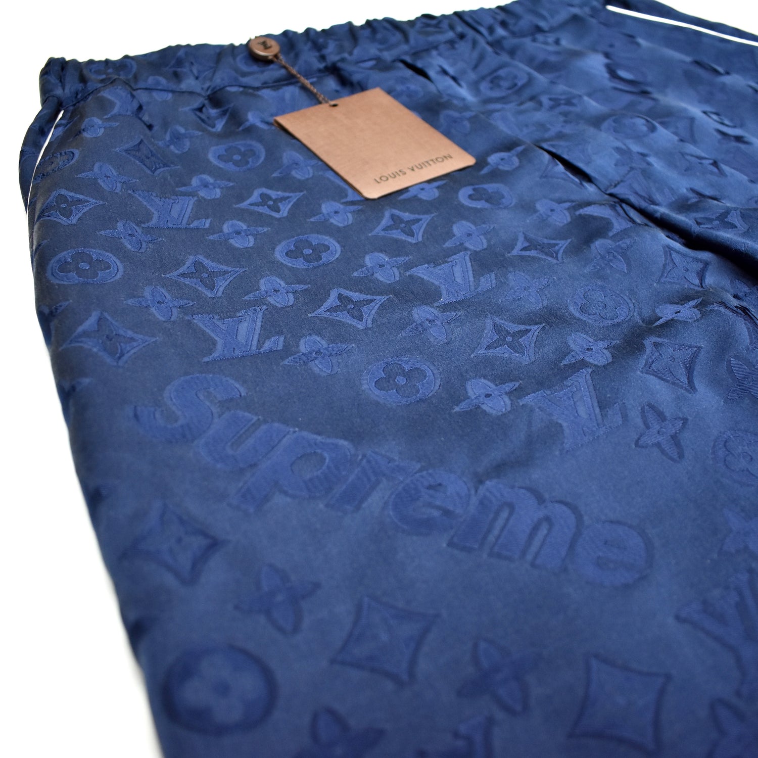 Louis Vuitton Signature Swim Board Shorts Blue France. Size M0