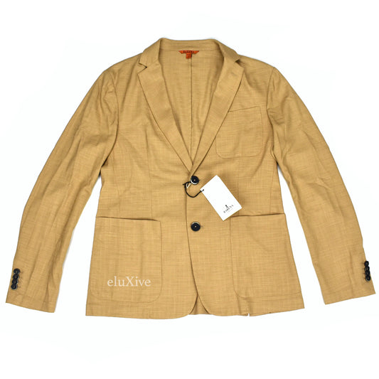 Barena - Tan Textured Vicose Unlined Blazer