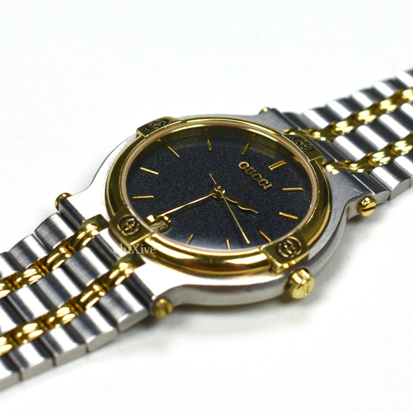 Gucci - 9000M Gold/Steel Graphite Dial Watch