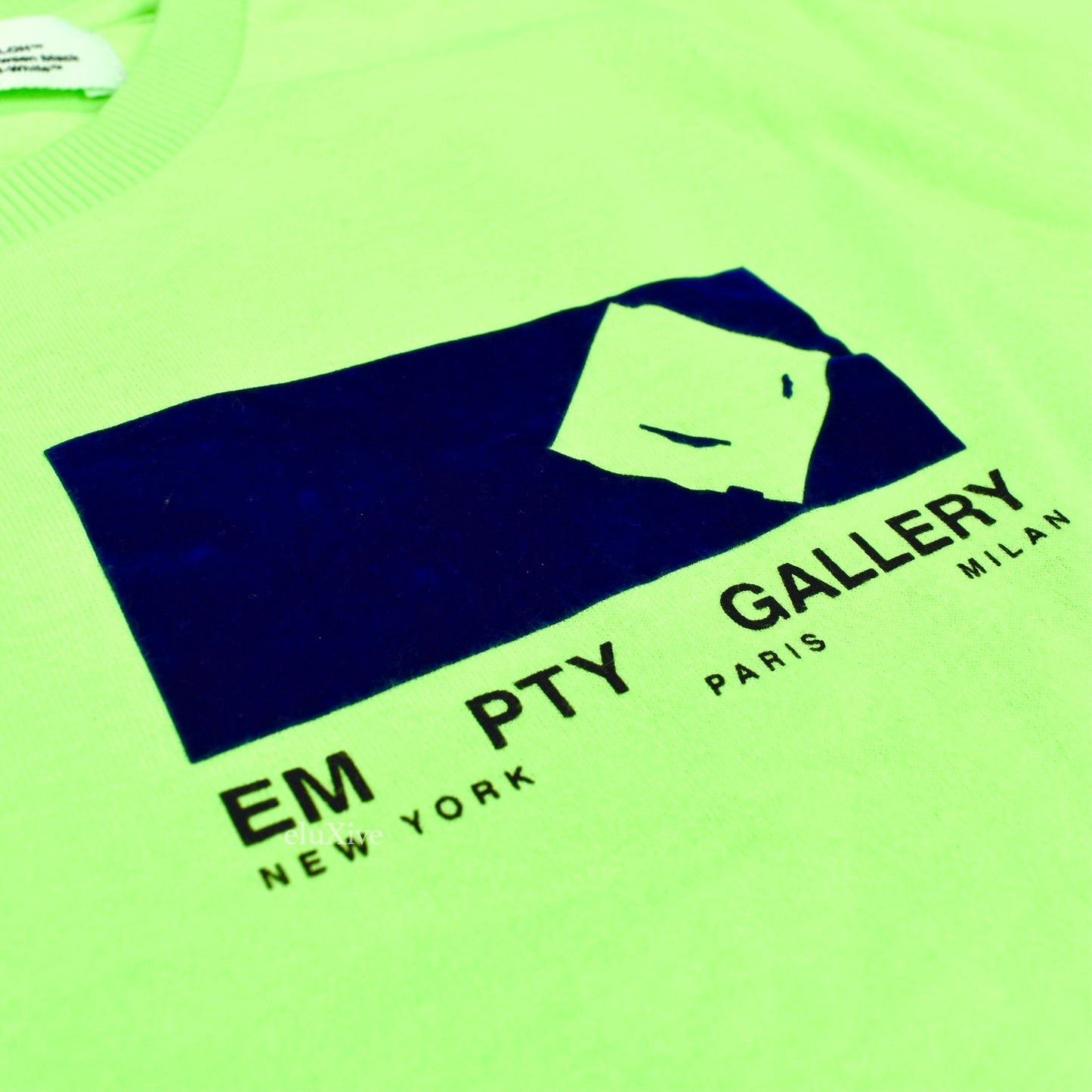 Off-White - Empty Gallery Logo L/S Staff T-Shirt (Green)