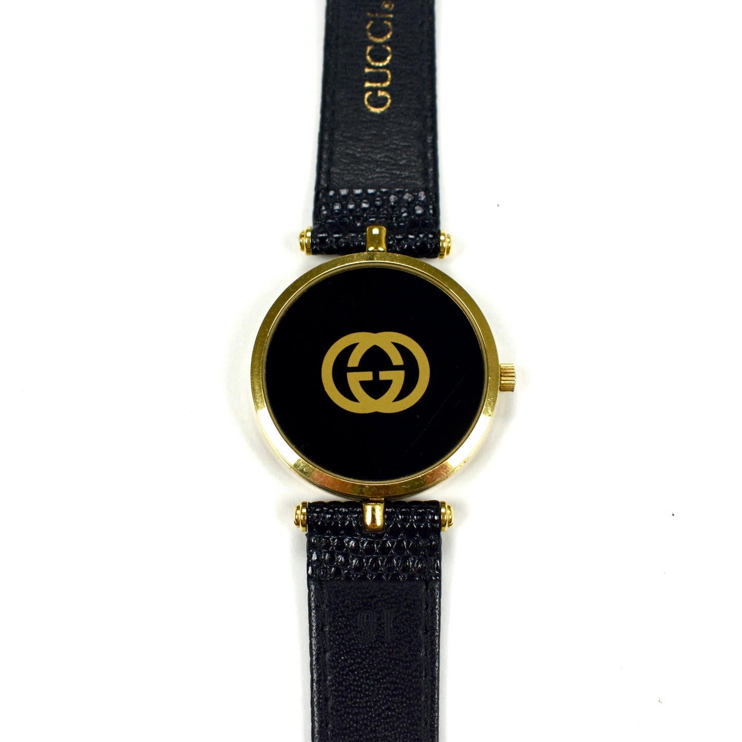 Gucci - 2000M Gold Black Dial Watch
