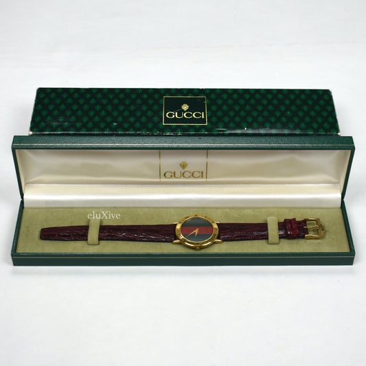 Gucci - 3000M Gold Web Stripe Watch